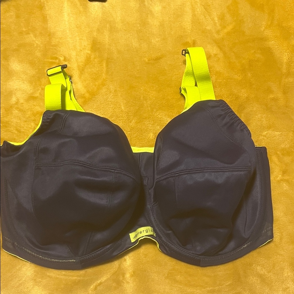 Elomi Energise Sports NWT Navy & Neon
Yellow Women's Sports Bra sz 36H